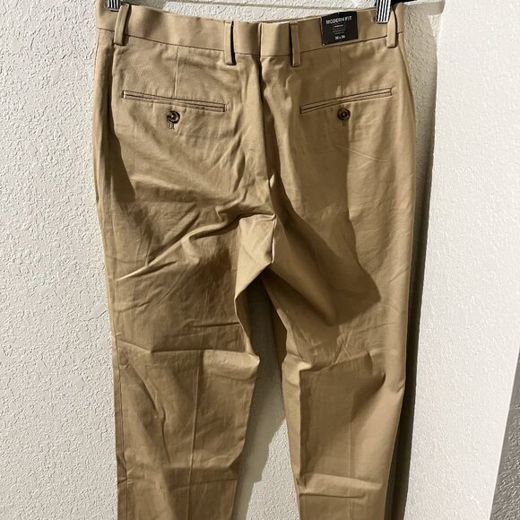 NWT Express Producer Modern Fit Khaki Dress Pants Size 30 30x30 Mens Jeans Dress - Picture 2 of 6